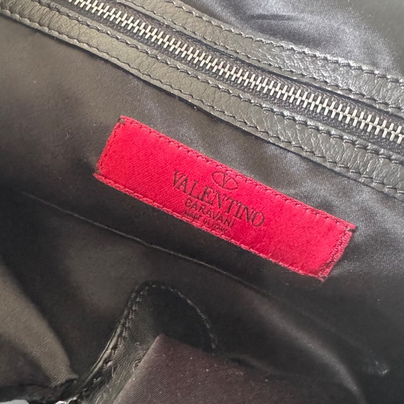 VALENTINO Black Calfskin Leather Bow Hobo Bag - Picture 8 of 12